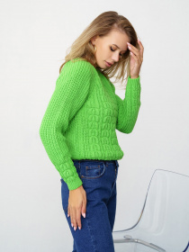 Свитер ISSA Plus модель WN20-334_lightgreen Фото