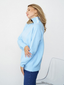 Свитер ISSA Plus модель WN20-345_blue Фото