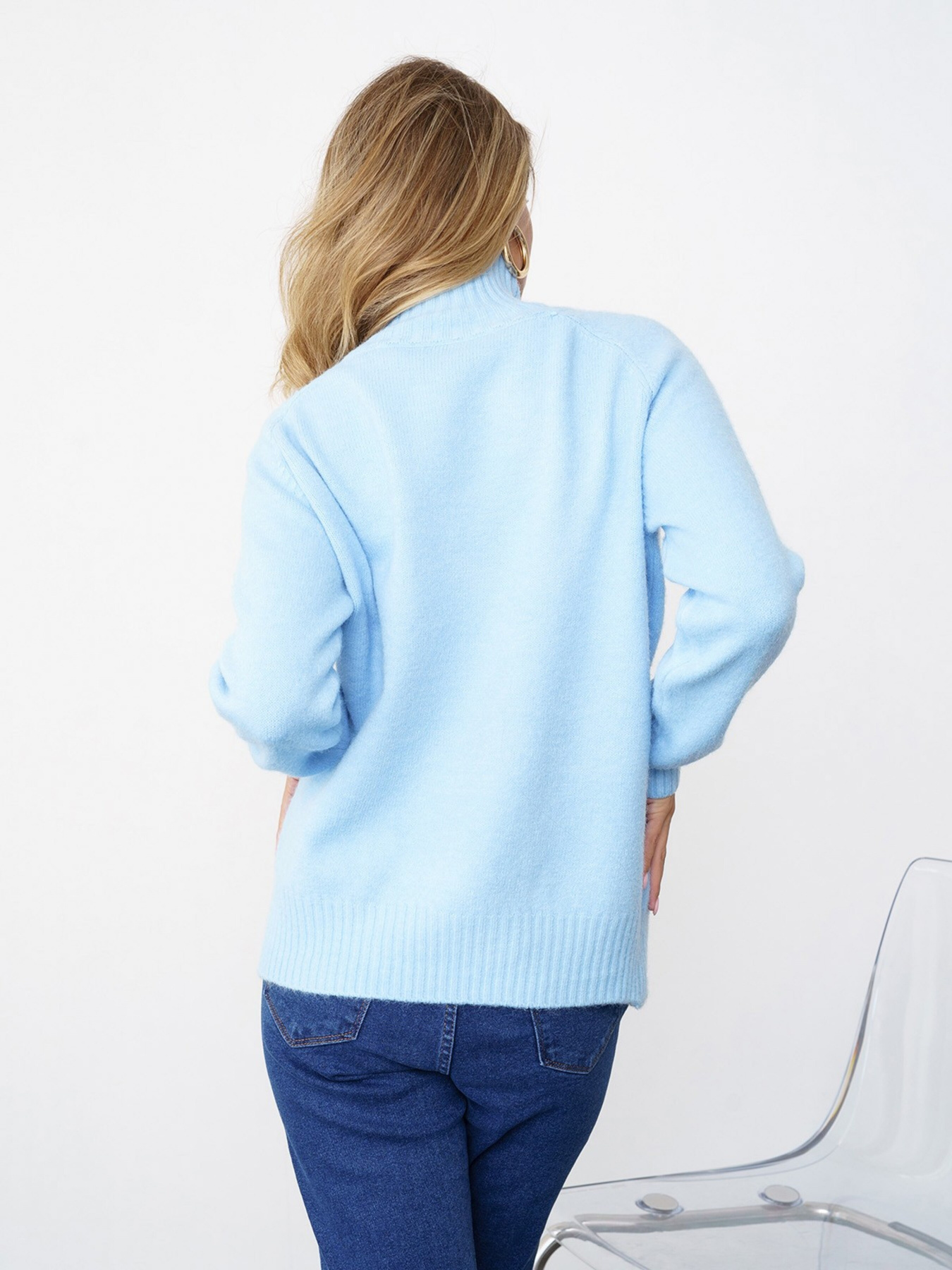 Светр ISSA Plus модель WN20-345_blue Светр ISSA Plus модель WN20-345_blue Фото