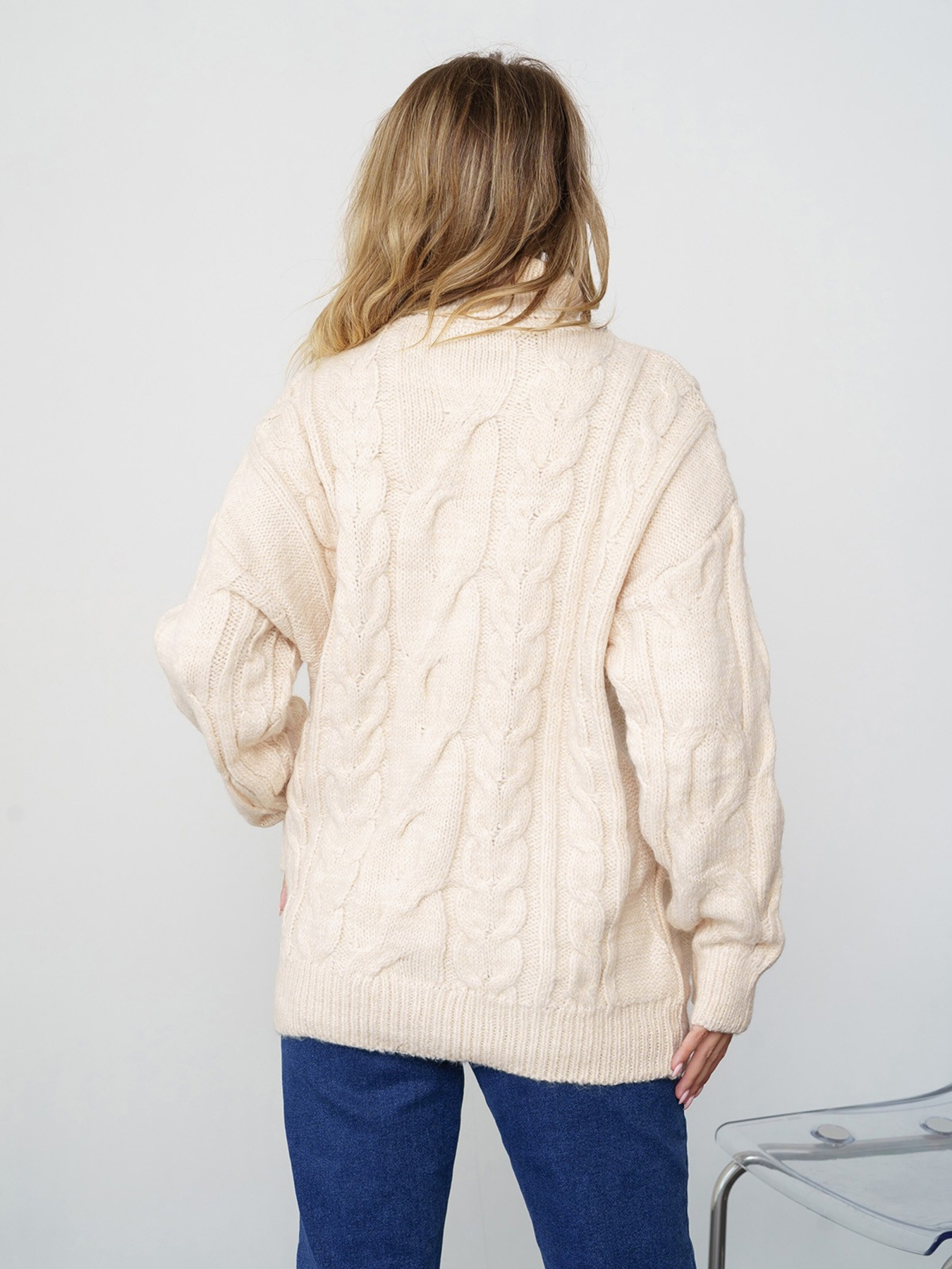 Свитер ISSA Plus модель WN20-348_beige Фото