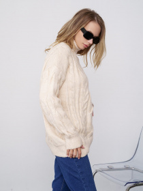 Свитер ISSA Plus модель WN20-348_beige Свитер ISSA Plus модель WN20-348_beige Фото