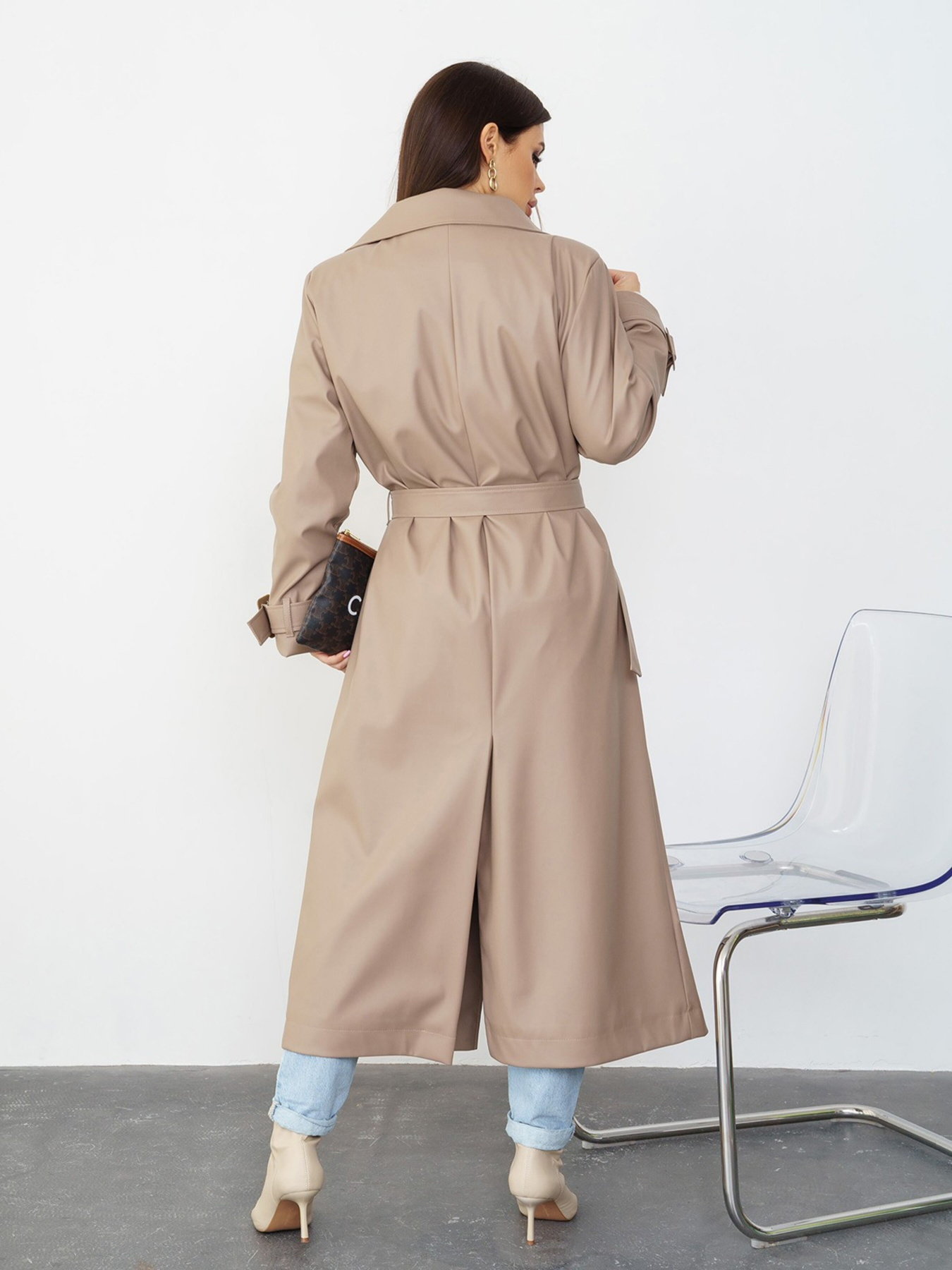 Плащ ISSA Plus модель 13584_beige Фото