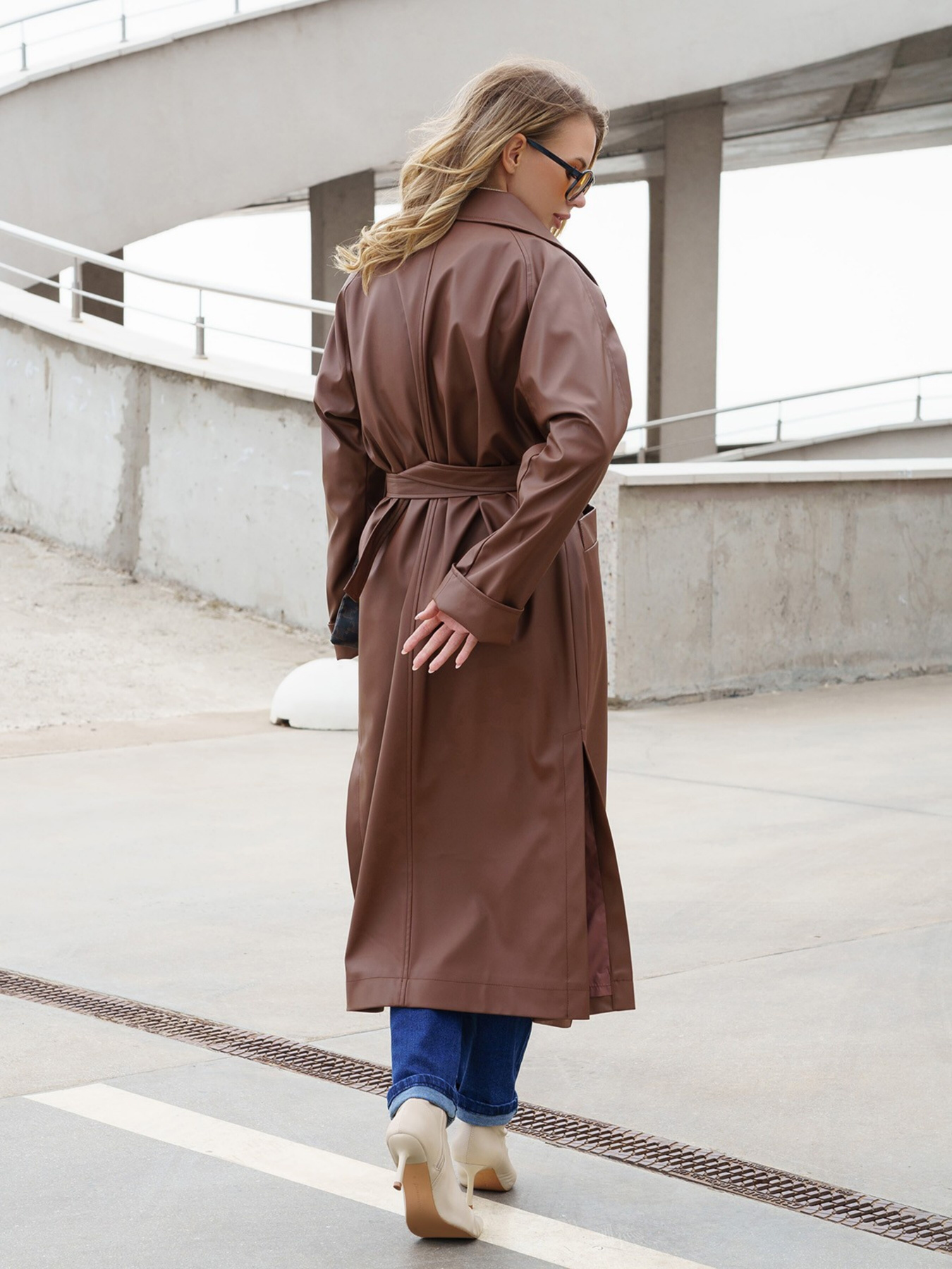 Тренч ISSA Plus модель 13585_brown Фото