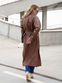 Тренч ISSA Plus модель 13585_brown Фото