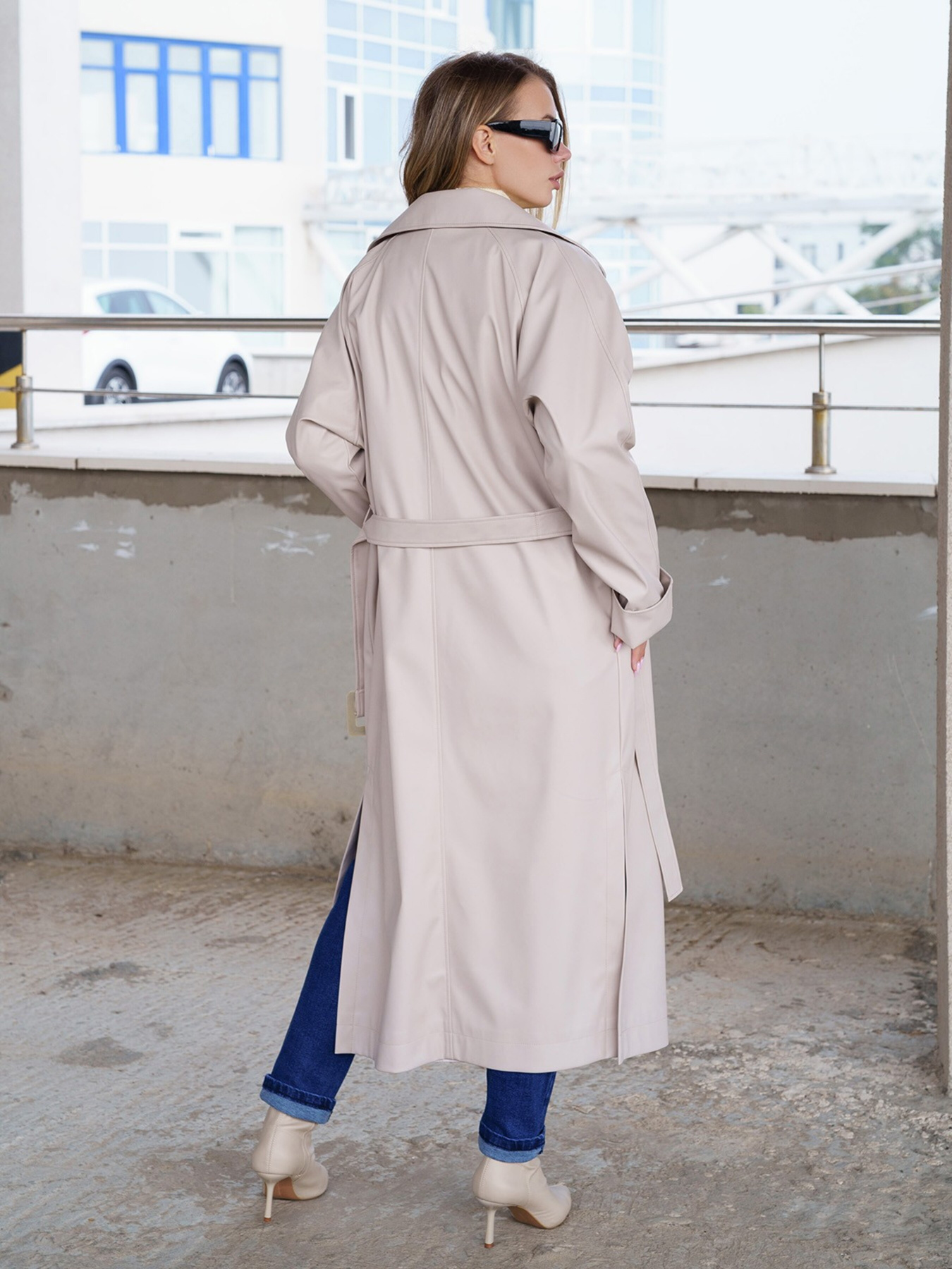 Тренч ISSA Plus модель 13585_lightbeige Фото