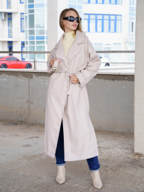 Тренч ISSA Plus модель 13585_lightbeige Тренч ISSA Plus модель 13585_lightbeige Фото