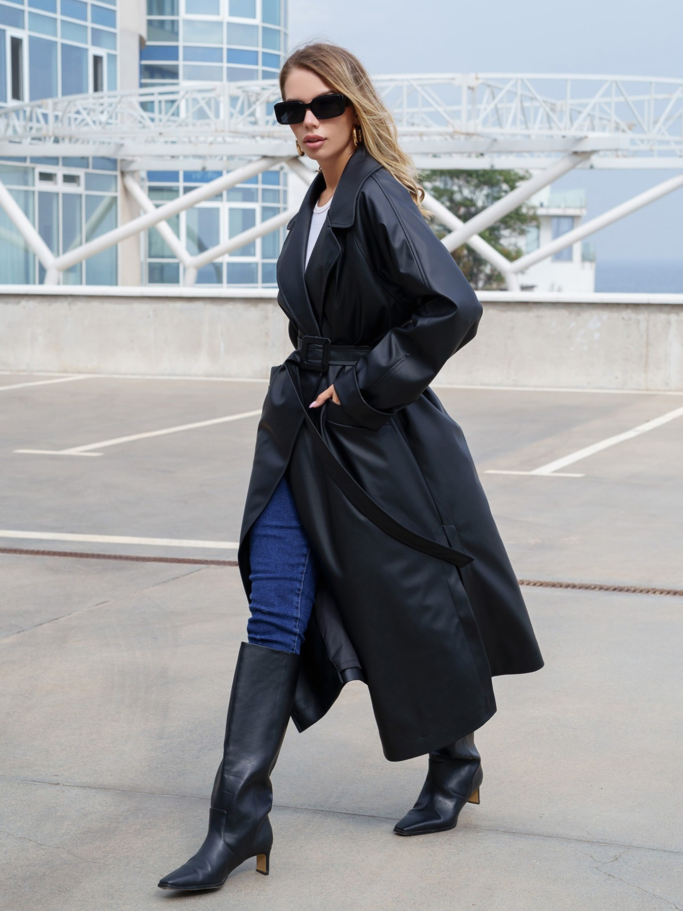 Тренч ISSA Plus модель 13585_black Тренч ISSA Plus модель 13585_black Фото