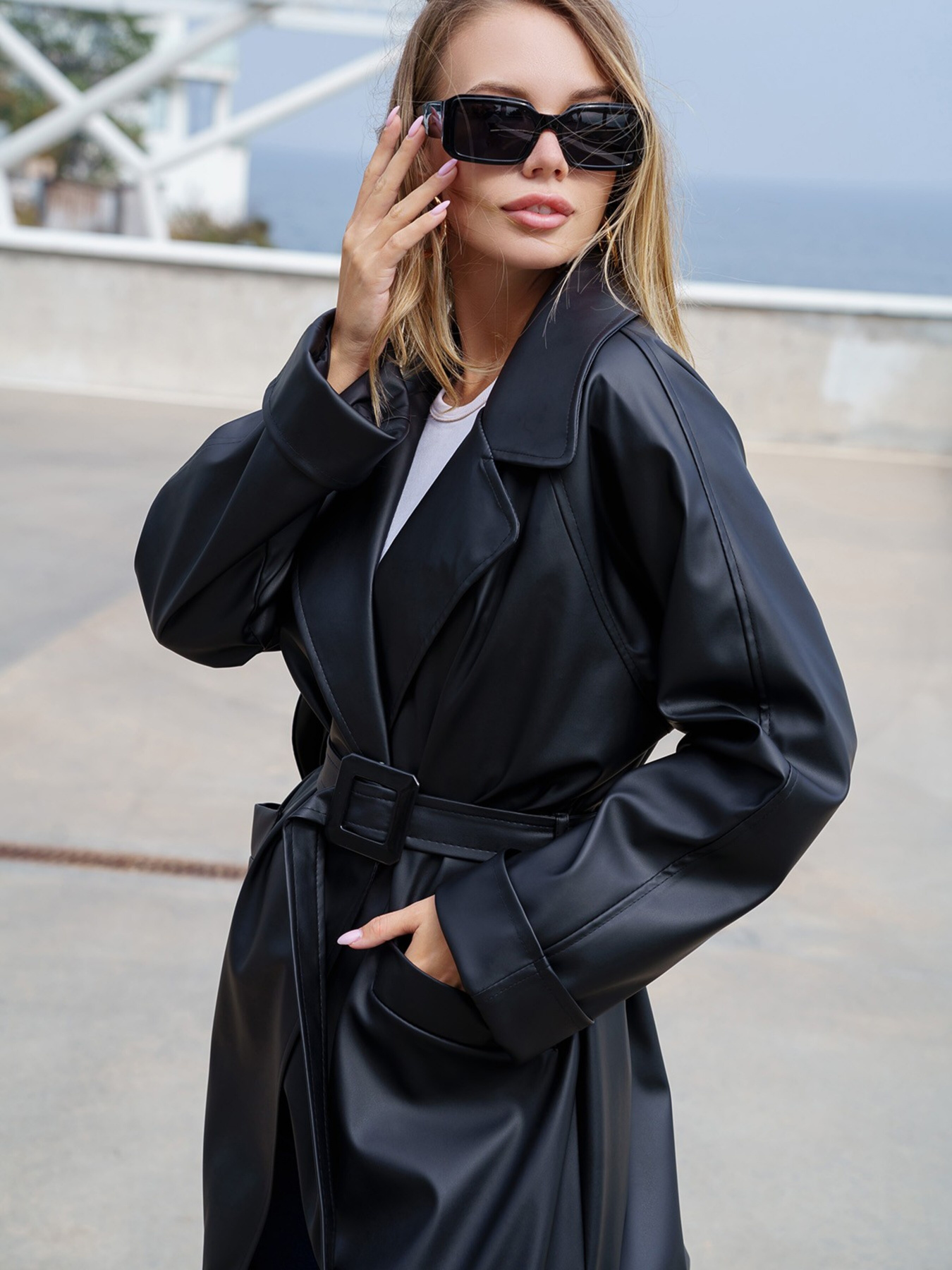 Тренч ISSA Plus модель 13585_black Тренч ISSA Plus модель 13585_black Фото