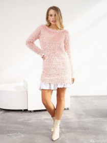 Платье мини ISSA Plus модель 12182A_pink Фото