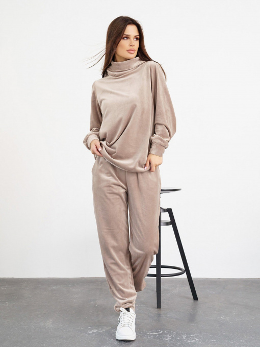 Повседневный костюм ISSA Plus модель 13558_beige Фото