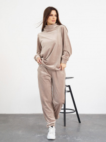 Повседневный костюм ISSA Plus модель 13558_beige Повседневный костюм ISSA Plus модель 13558_beige Фото