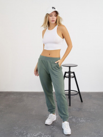 Спортивні штани ISSA Plus модель 13567_olive Фото