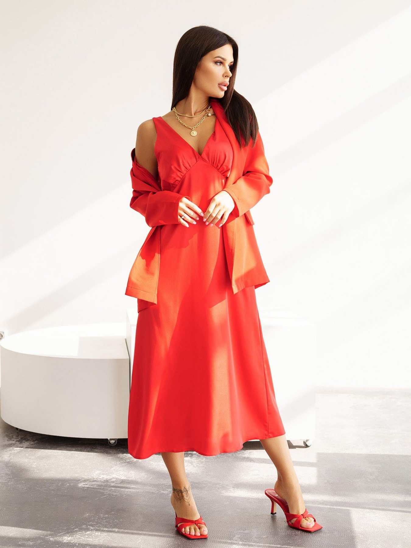 Костюм ISSA Plus модель 13582_red Фото