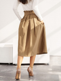 Юбка миди ISSA Plus модель 13583_beige Фото