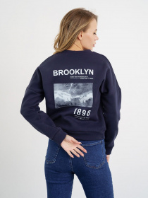 Свитшот ISSA Plus модель SA-428_darkblue Фото