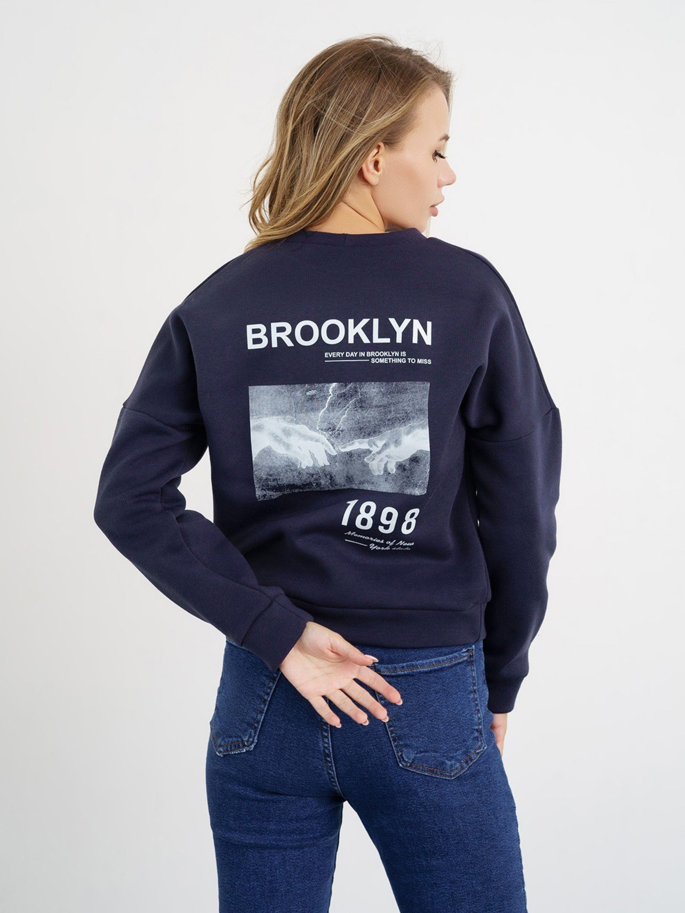 Свитшот ISSA Plus модель SA-428_darkblue Фото