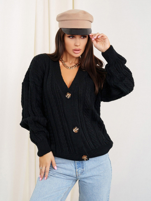 Кардиган ISSA Plus модель WN20-308_black Фото