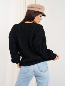 Кардиган ISSA Plus модель WN20-308_black Кардиган ISSA Plus модель WN20-308_black Фото