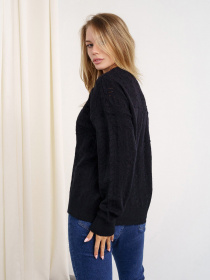 Свитер ISSA Plus модель WN20-321_black Фото