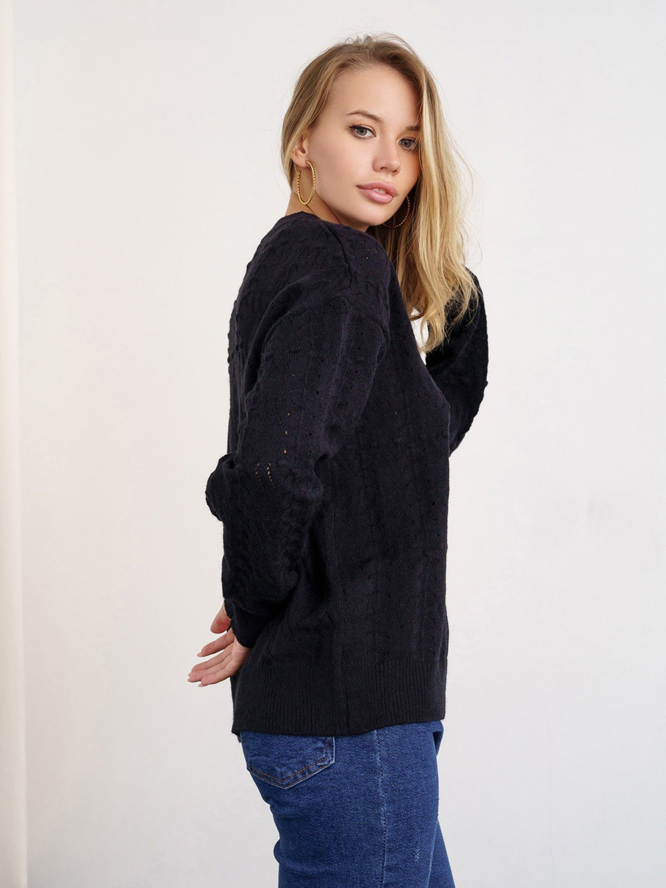 Светр ISSA Plus модель WN20-321_black Светр ISSA Plus модель WN20-321_black Фото