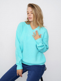 Свитер ISSA Plus модель WN20-324_blue Фото