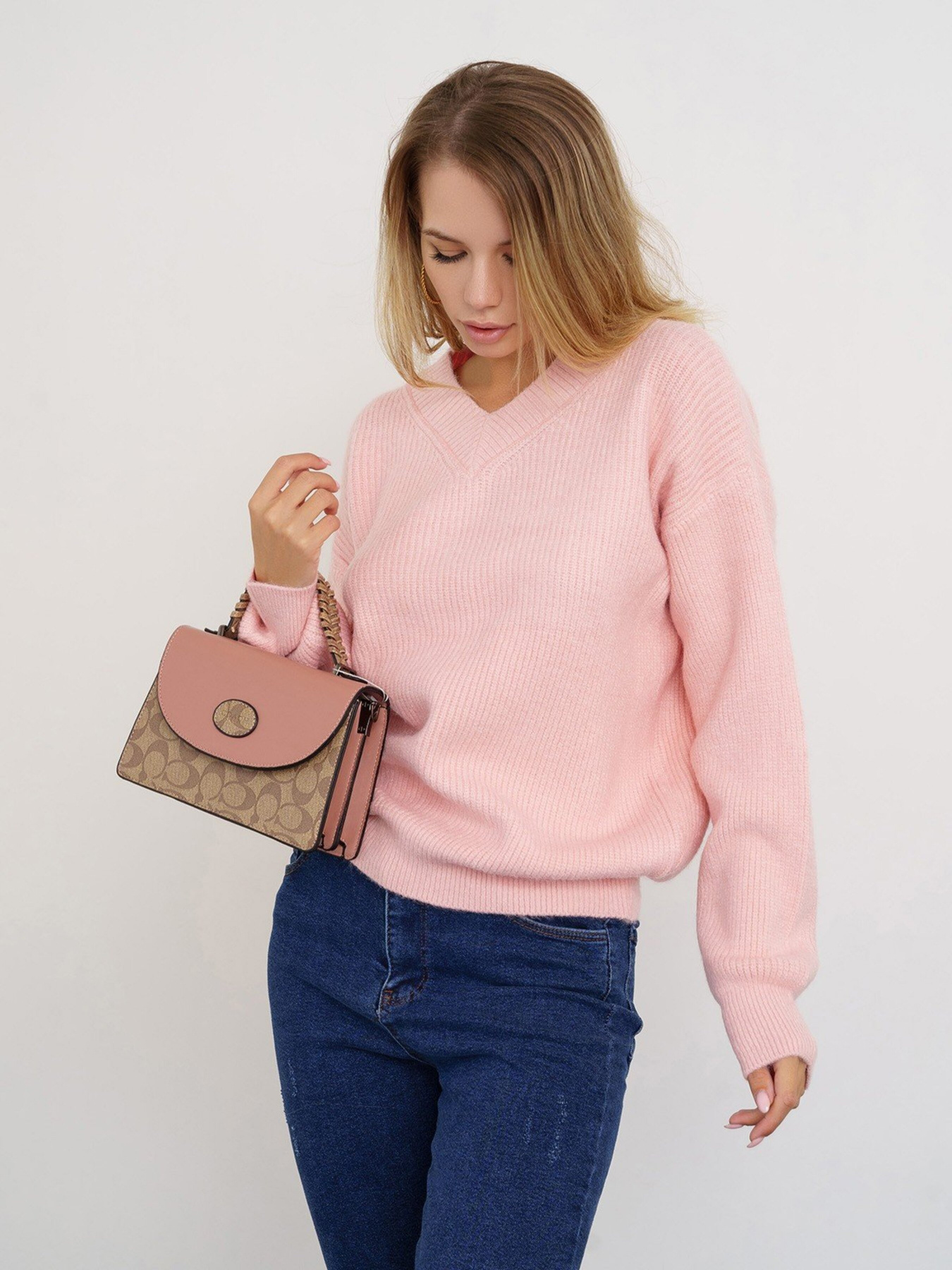 Светр ISSA Plus модель WN20-324_pink Фото