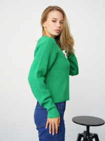 Свитер ISSA Plus модель WN20-326_green Фото