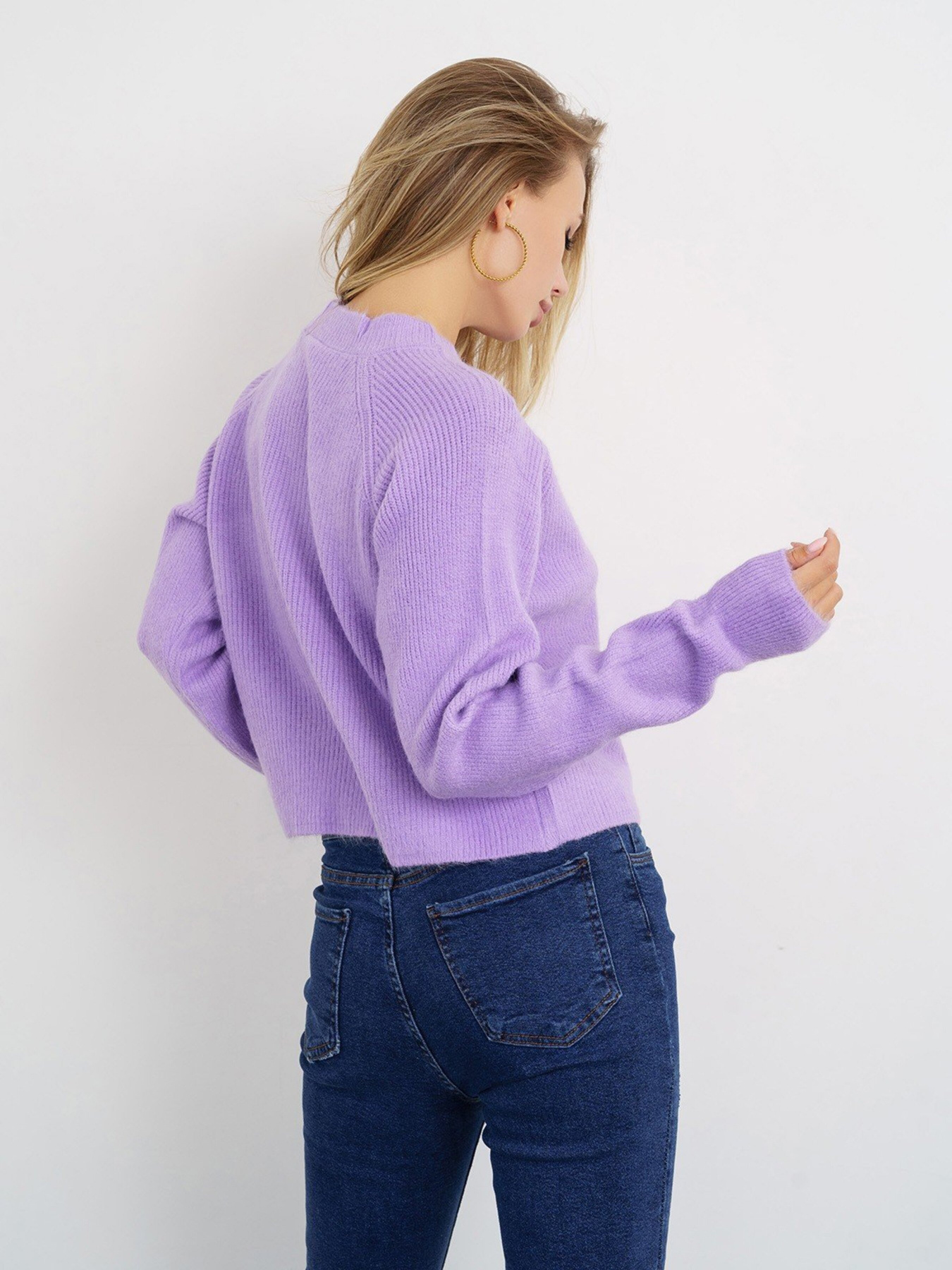 Свитер ISSA Plus модель WN20-326_lilac Фото