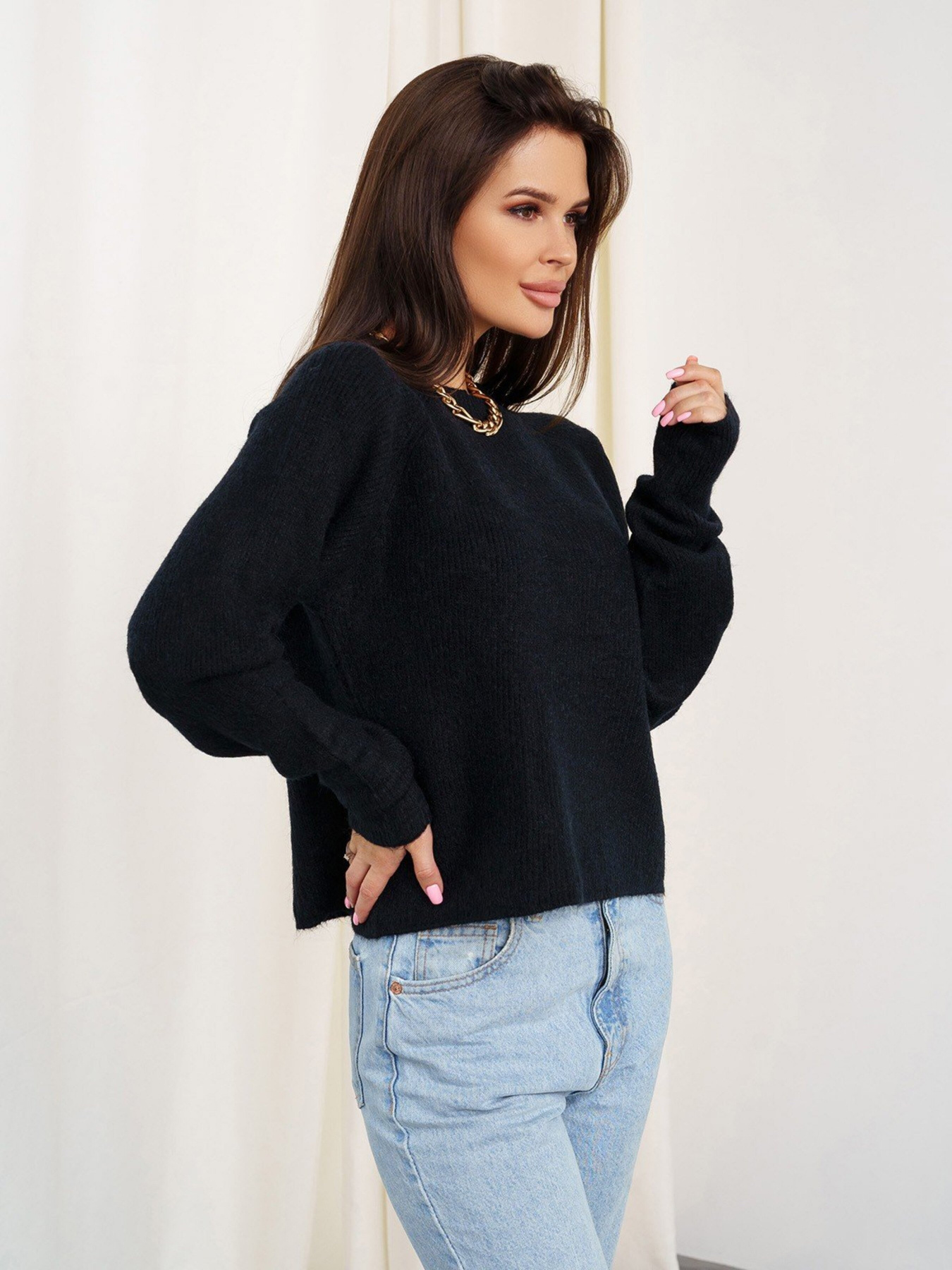 Светр ISSA Plus модель WN20-326_black Светр ISSA Plus модель WN20-326_black Фото