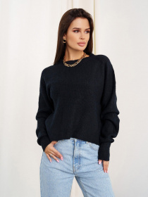 Светр ISSA Plus модель WN20-326_black Светр ISSA Plus модель WN20-326_black Фото