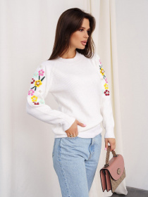 Свитер ISSA Plus модель WN20-327_white Фото