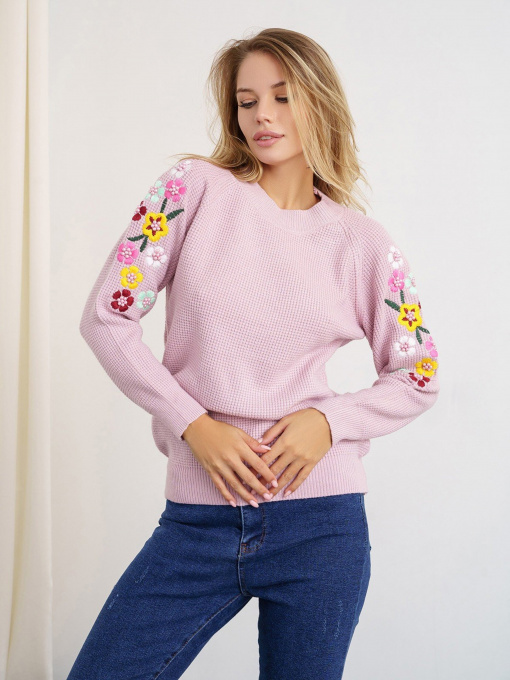 Свитер ISSA Plus модель WN20-327_pink Фото