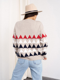 Джемпер ISSA Plus модель WN20-328_beige Джемпер ISSA Plus модель WN20-328_beige Фото