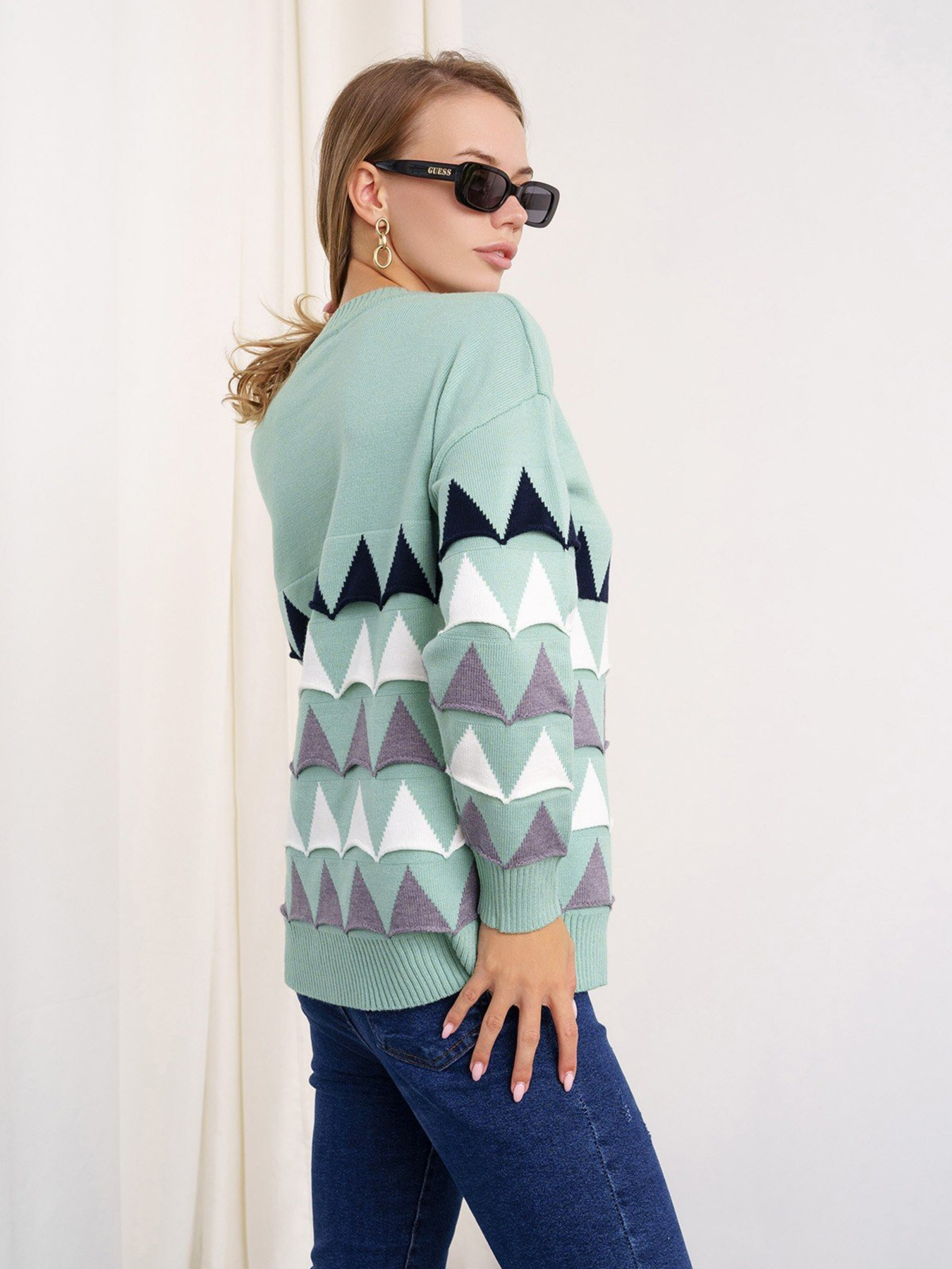 Джемпер ISSA Plus модель WN20-328_mint Джемпер ISSA Plus модель WN20-328_mint Фото