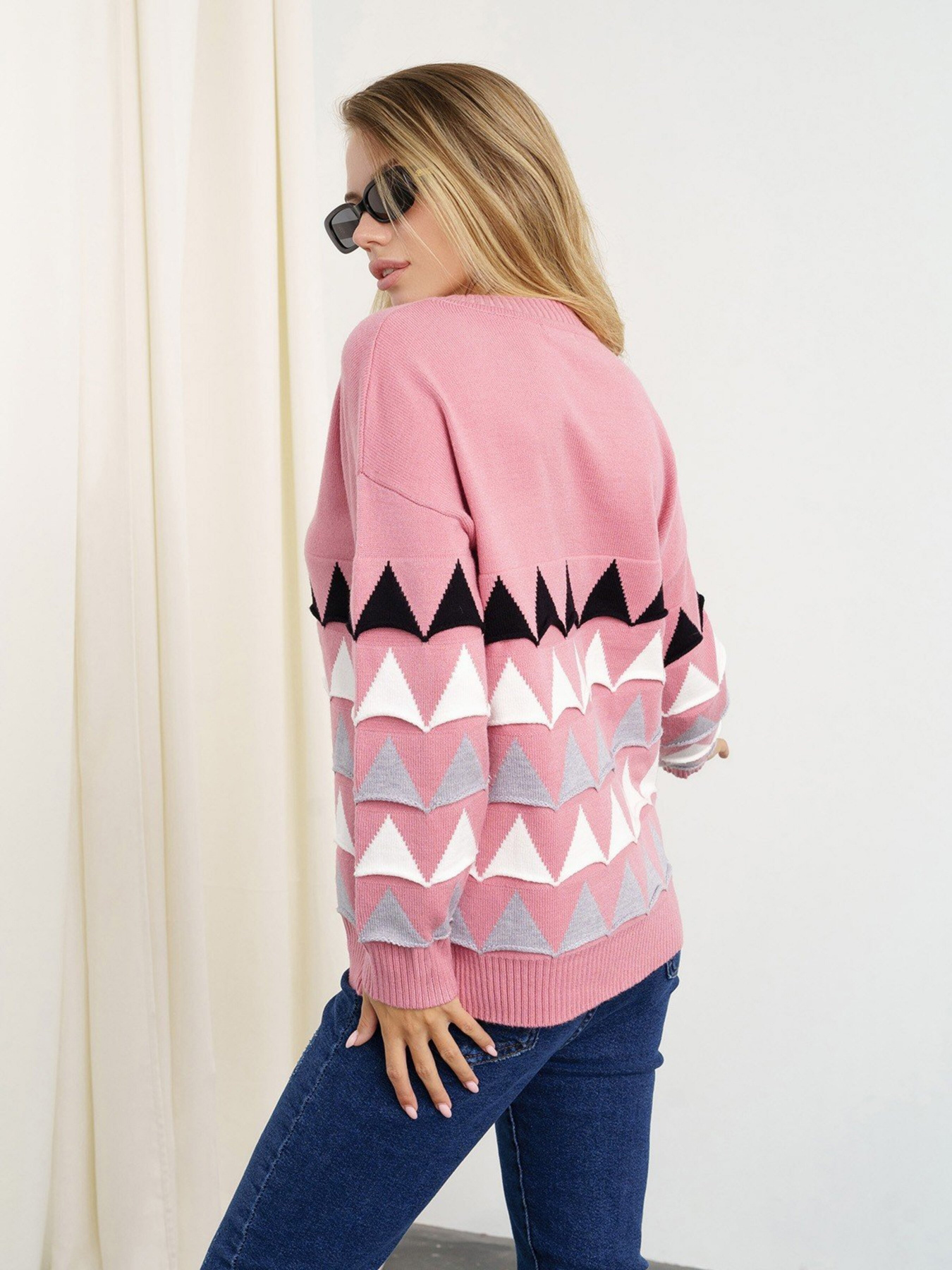 Джемпер ISSA Plus модель WN20-328_pink Фото