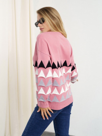 Джемпер ISSA Plus модель WN20-328_pink Фото