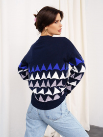 Джемпер ISSA Plus модель WN20-328_darkblue Фото