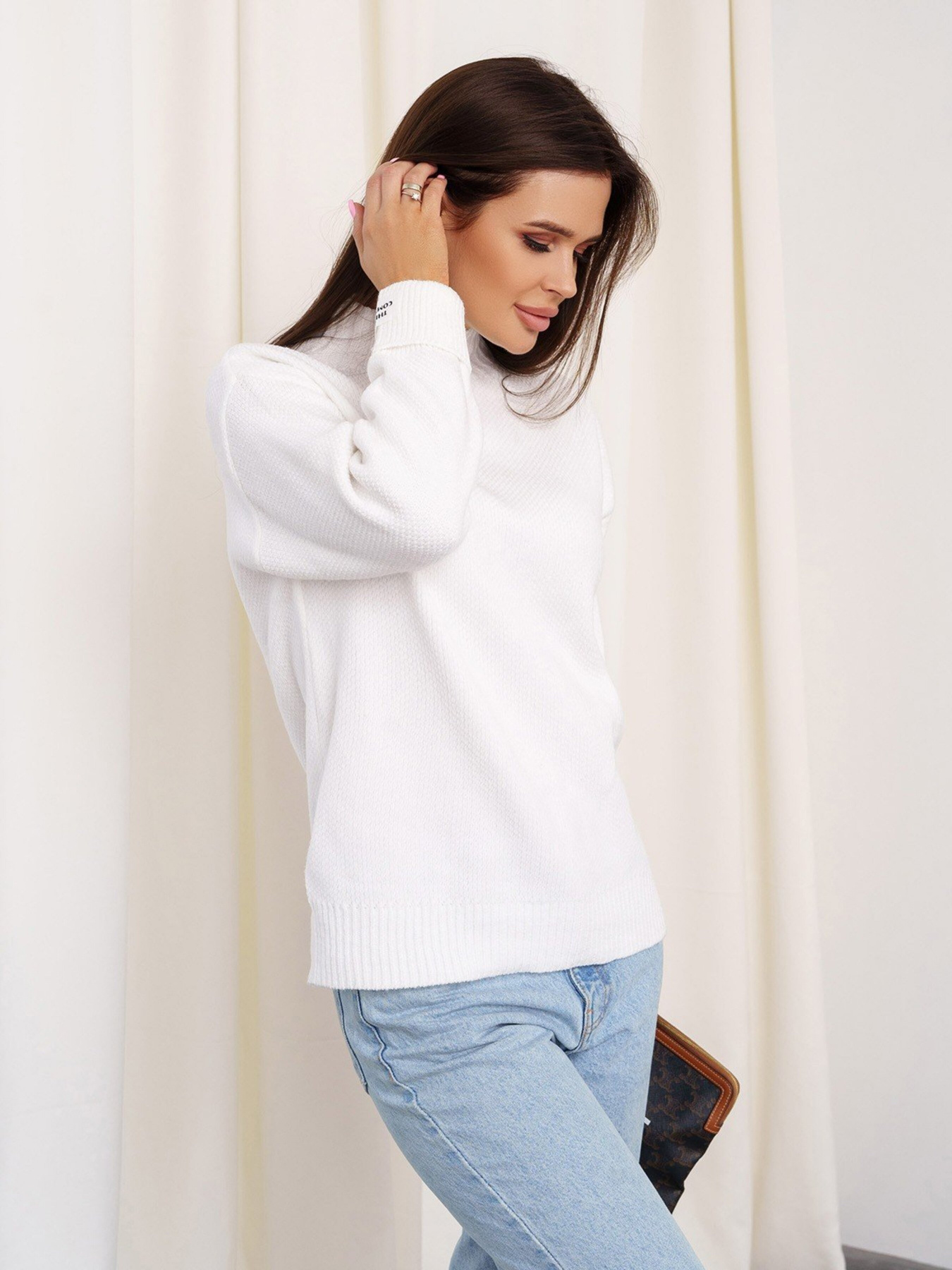 Свитер ISSA Plus модель WN20-330_white Фото