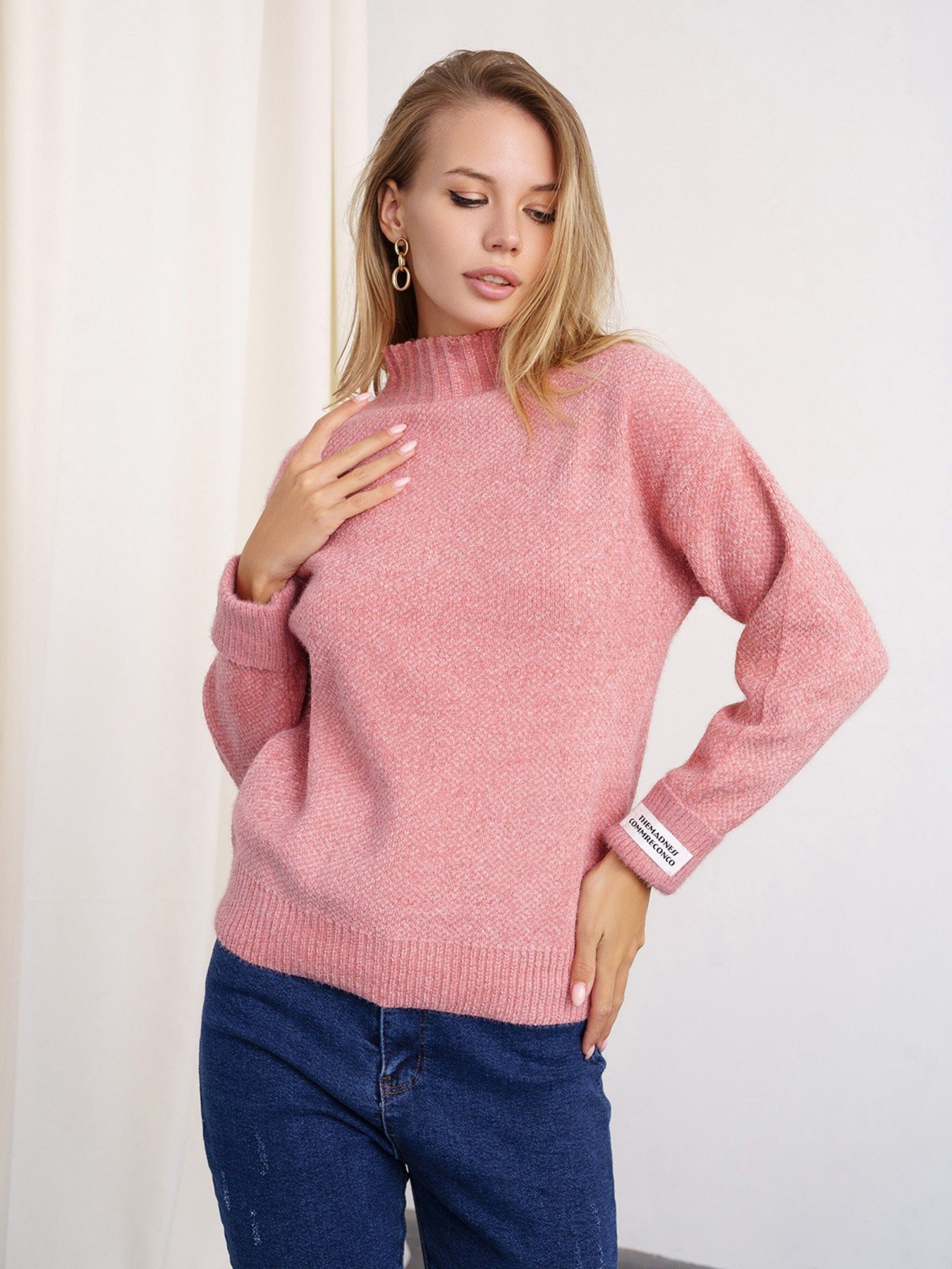 Свитер ISSA Plus модель WN20-330_pink Фото