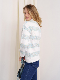 Свитер ISSA Plus модель WN20-331_whiteblue Фото