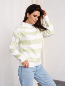 Свитер ISSA Plus модель WN20-331_whitemint Фото