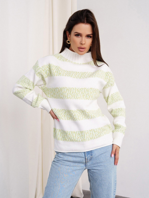 Свитер ISSA Plus модель WN20-331_whitemint Фото