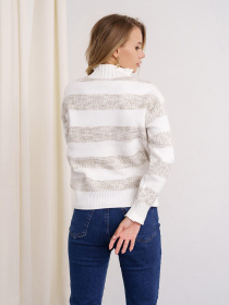 Свитер ISSA Plus модель WN20-331_whitegrey Фото