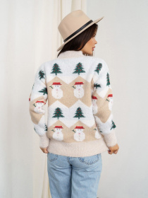 Свитер ISSA Plus модель WN20-332_beige Фото