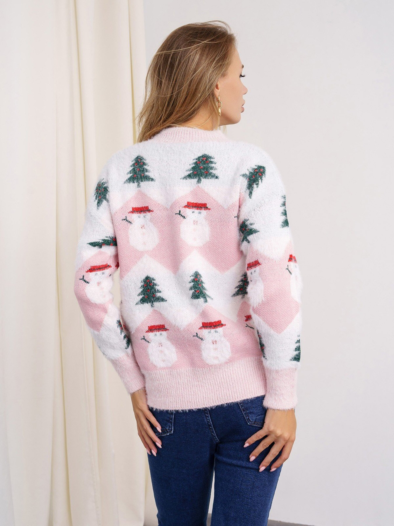 Свитер ISSA Plus модель WN20-332_pink Фото