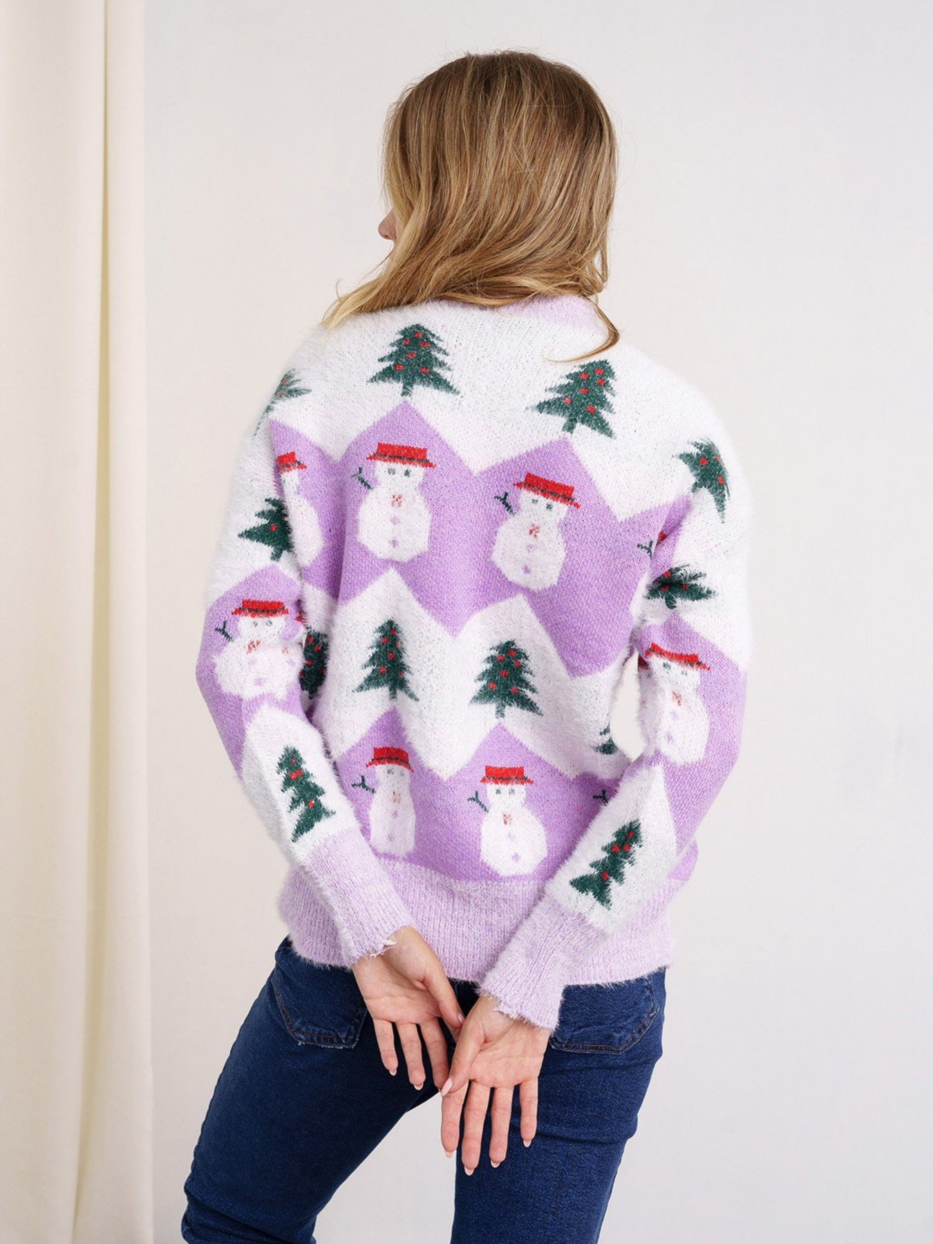 Свитер ISSA Plus модель WN20-332_lilac Фото