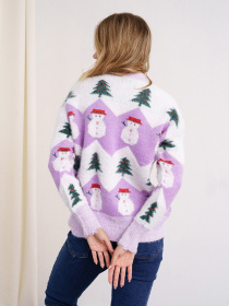 Свитер ISSA Plus модель WN20-332_lilac Фото