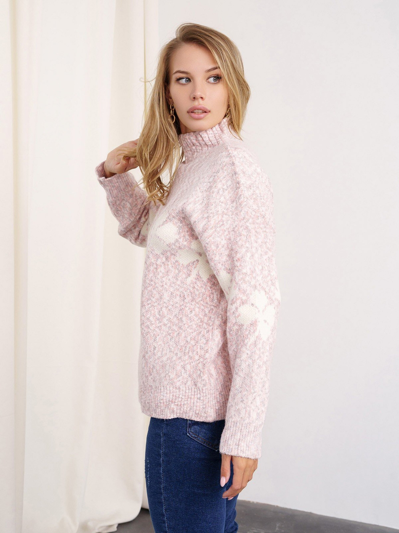 Свитер ISSA Plus модель WN20-333_pink Фото