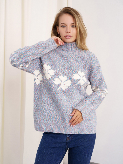 Свитер ISSA Plus модель WN20-333_blue Фото