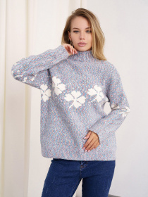 Свитер ISSA Plus модель WN20-333_blue Фото